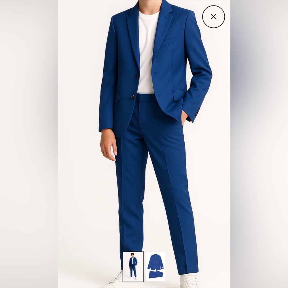 Michael Kors Royal Blue Two-Piece Slim Fit Suit with Calvin Klein Dress Shirt!